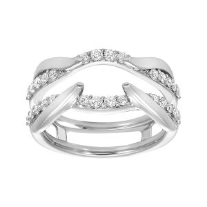 14K WG 1/2 ct. tw. Diamond Insert Wedding Band