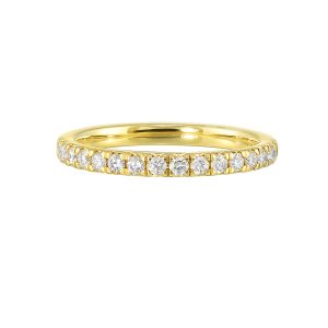 14K YG 1/3 ct. tw. Diamond Half Eternity Wedding Band