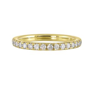 14K YG 1/3 ct. tw. Diamond Half Eternity Wedding Band