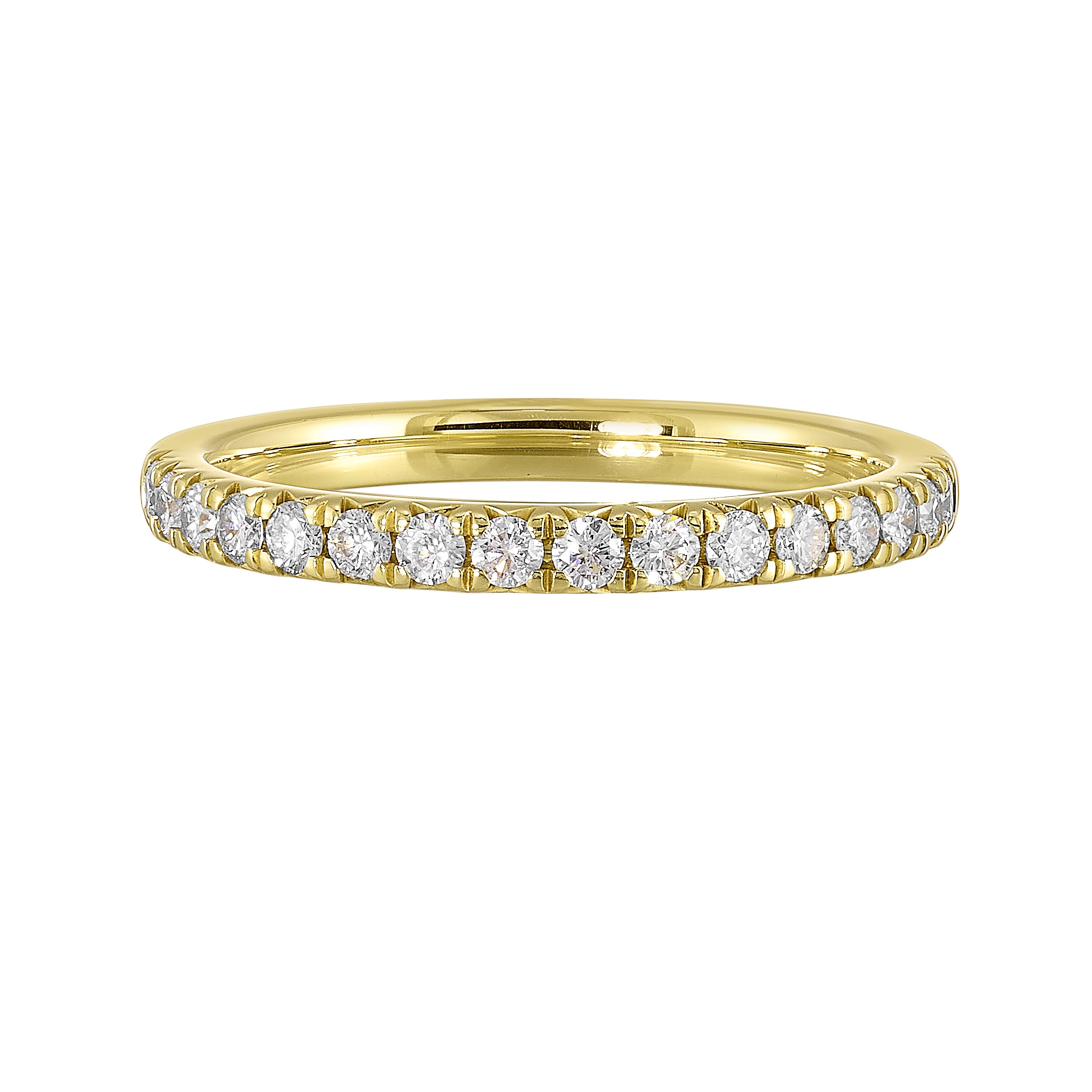 14K YG 1/3 ct. tw. Diamond Half Eternity Wedding Band
