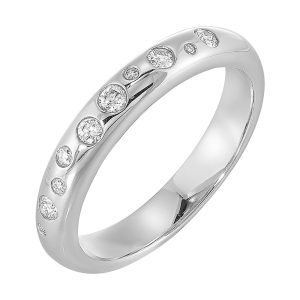 14K WG 1/7 ct. tw. Diamond Wedding Band