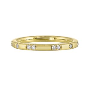 14K YG 1/12 ct. tw. Diamond Wedding Band